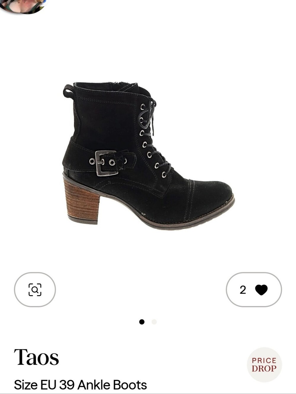 Taos Footwear Black Suede Lace-Up Ankle Boots